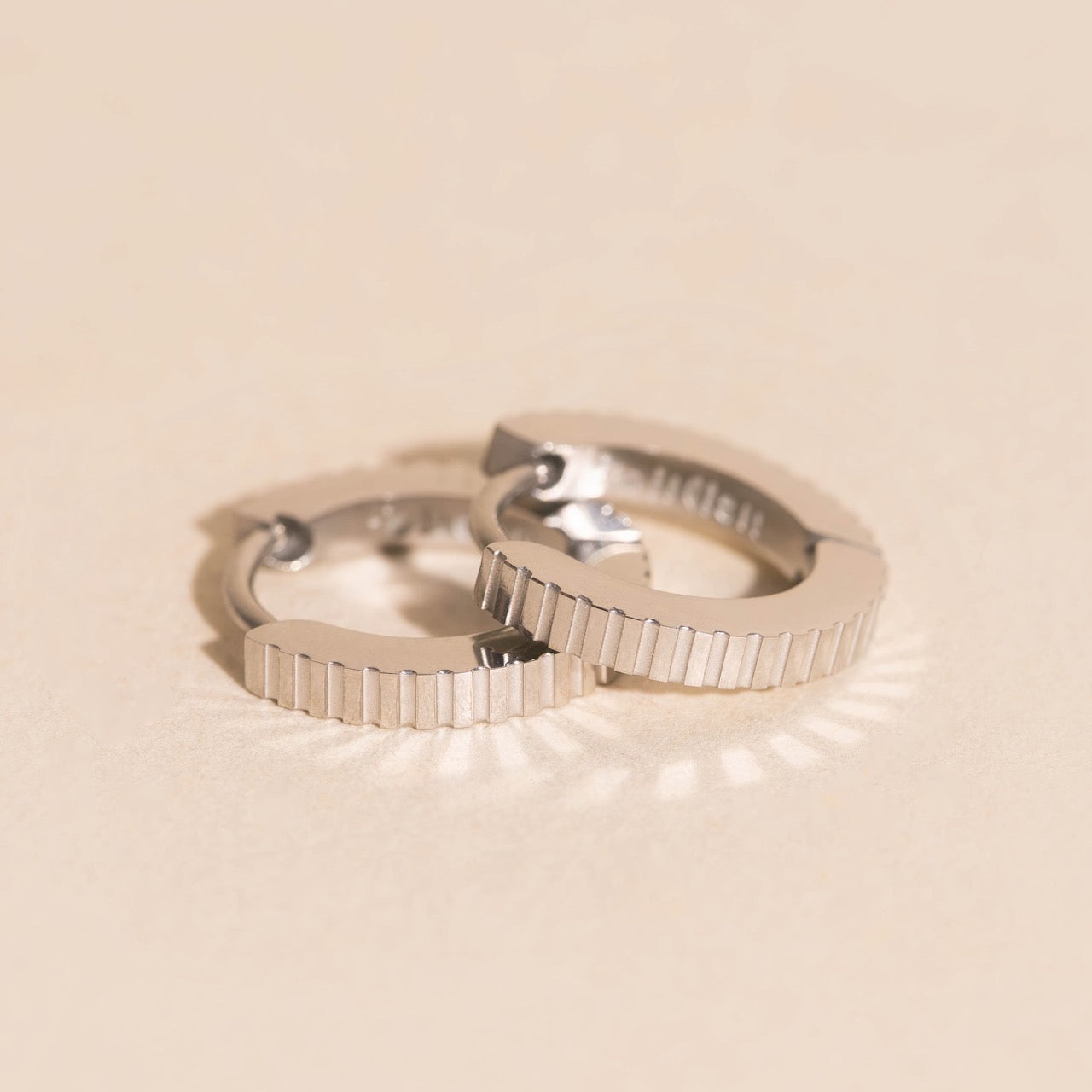 Textured Huggie Hoop Earrings