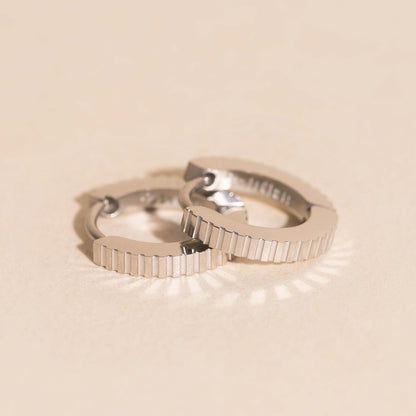 Textured Huggie Hoop Earrings