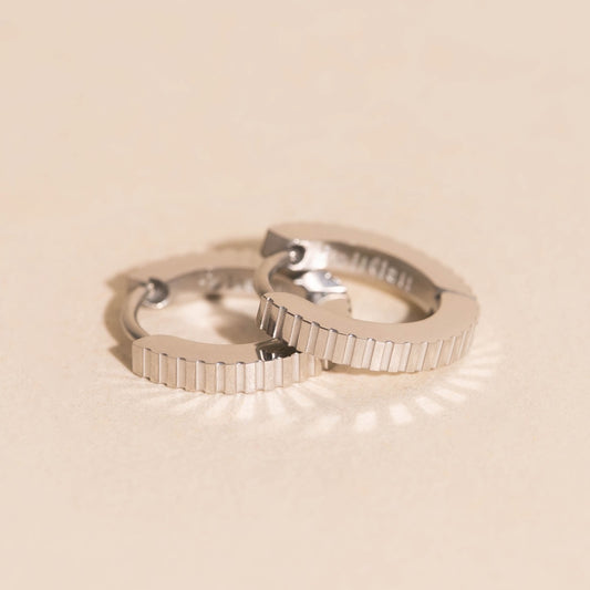 Textured Huggie Hoop Earrings