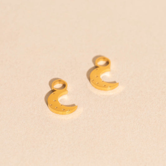 Moon Huggie Hoop Charms