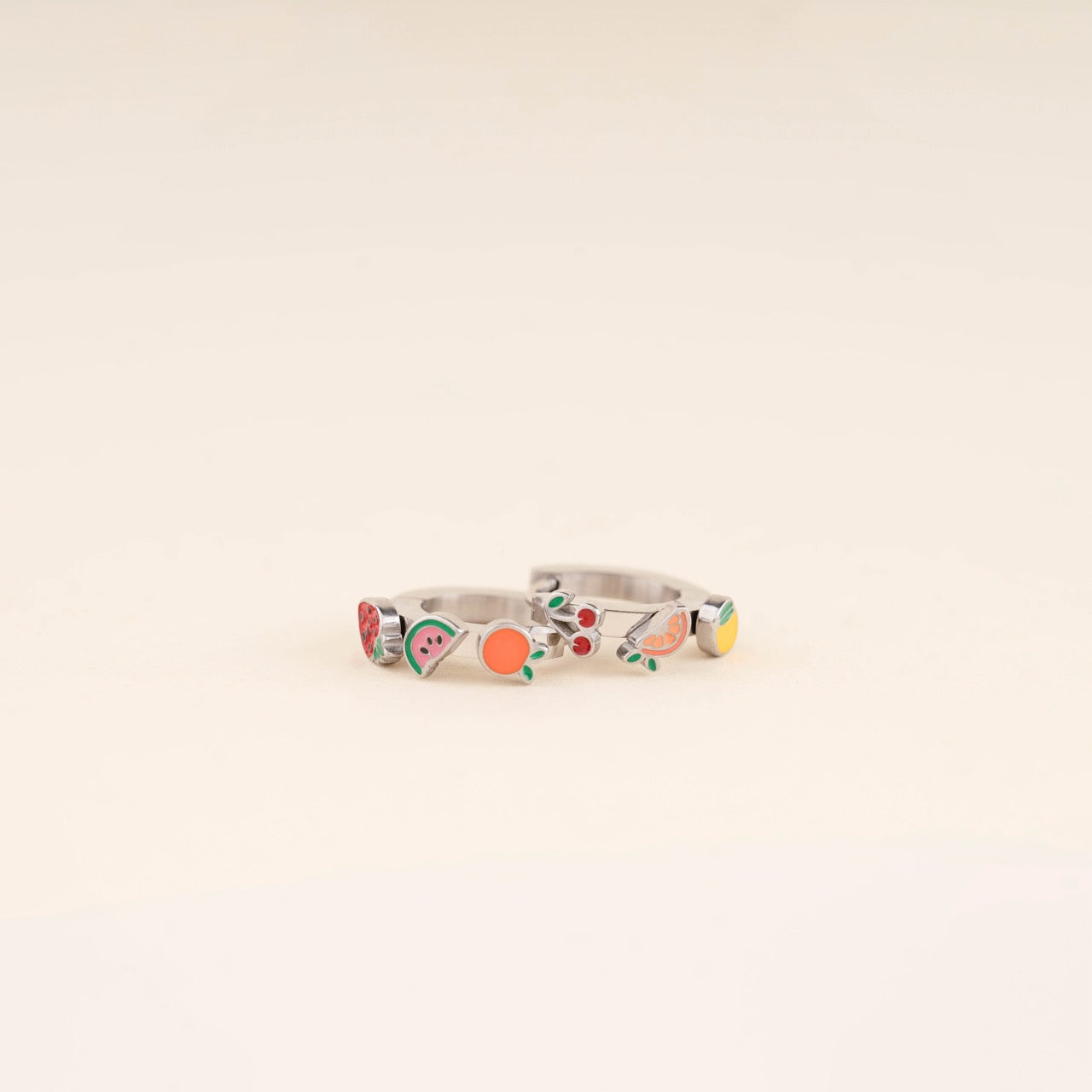 Fruit Loop 3D Huggie Hoop Earrings