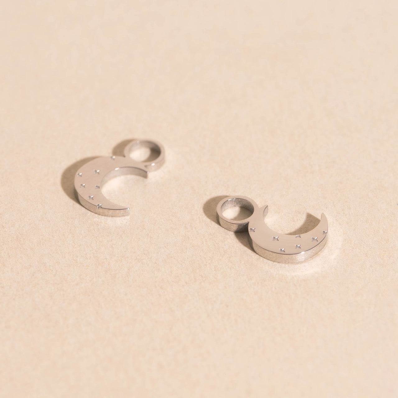 Moon Huggie Hoop Charms