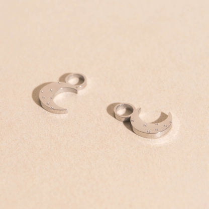 Moon Huggie Hoop Charms