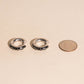 Cow Chunky Rounded Huggie Hoop Earrings