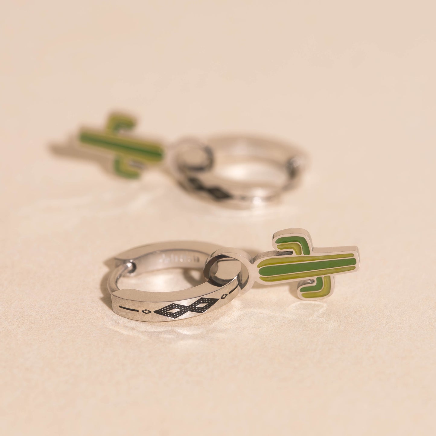 Cactus Huggie Hoop Charms