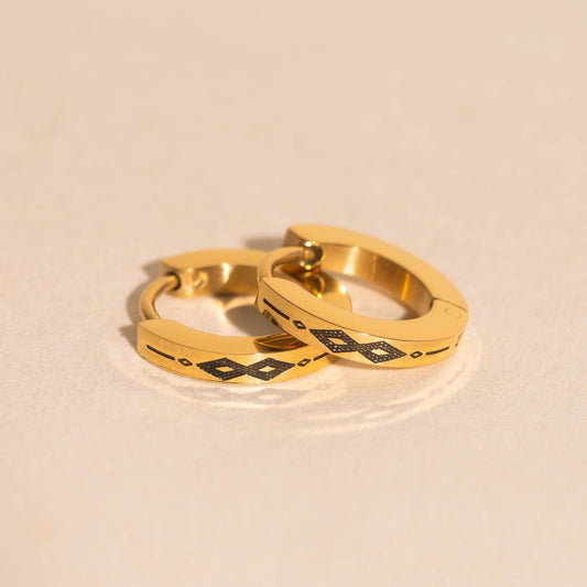 Southwest Huggie Hoop Earrings