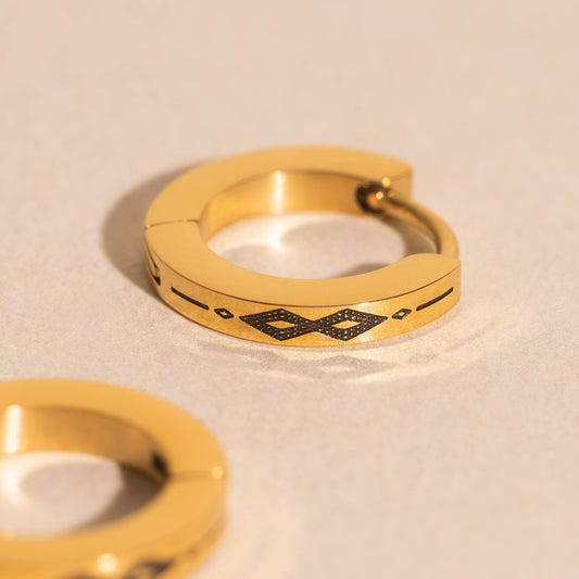 Southwest Huggie Hoop Earrings