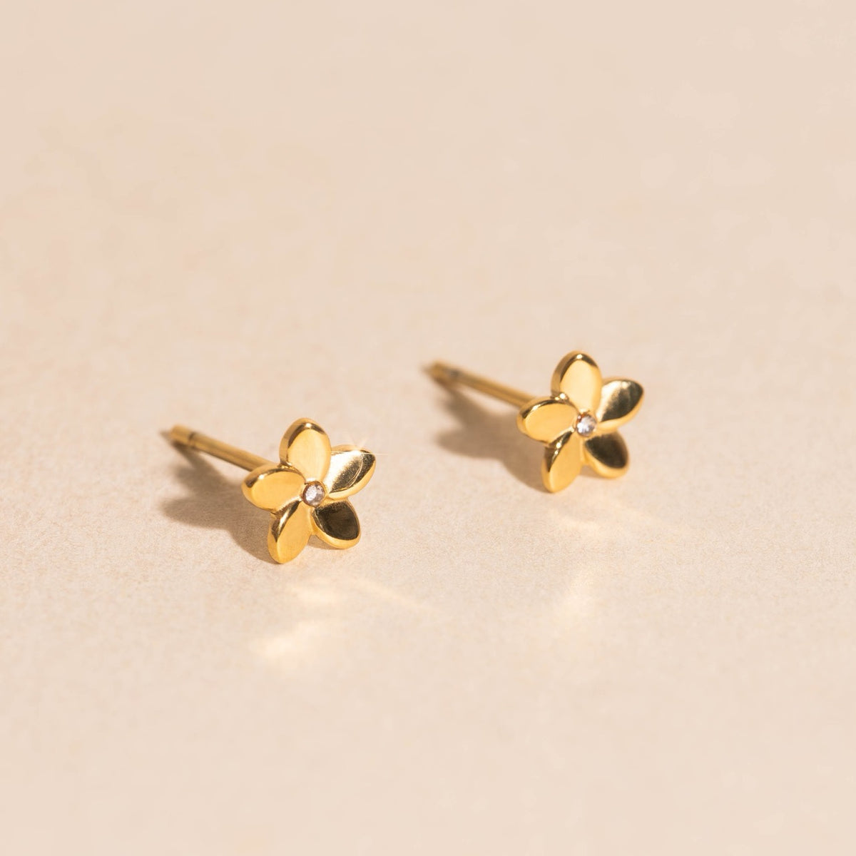 Plumeria Flower Stud Earrings