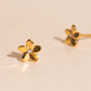Plumeria Flower Stud Earrings