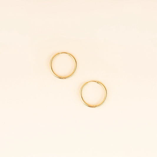 Circle Rounded Huggie Hoop Earrings