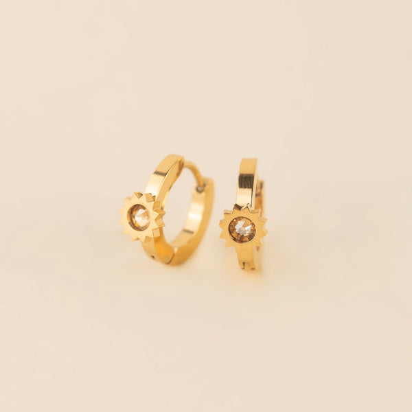 Sun 3D Huggie Hoop Earrings – Oh Clementine