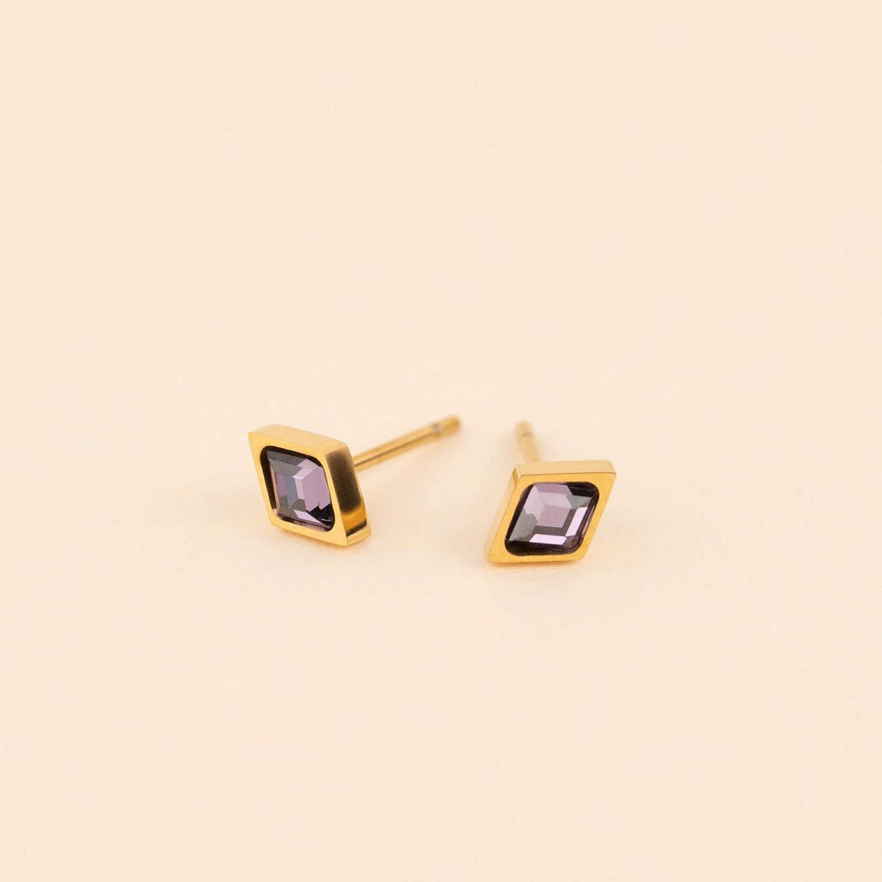 February Birthstone Stud Earrings