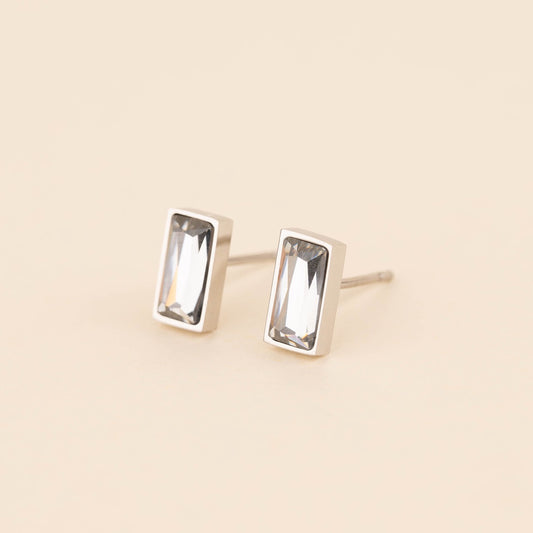 April Birthstone Stud Earrings