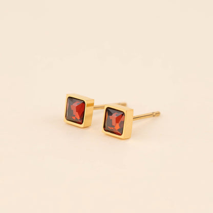 July Birthstone Stud Earrings