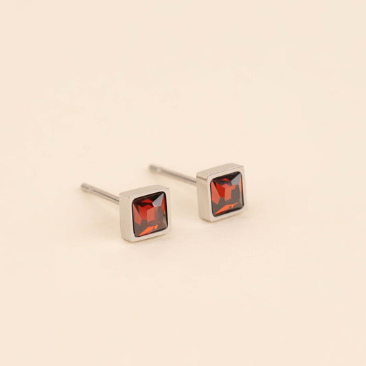 July Birthstone Stud Earrings