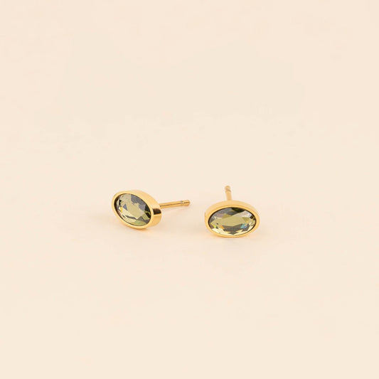 August Birthstone Stud Earrings