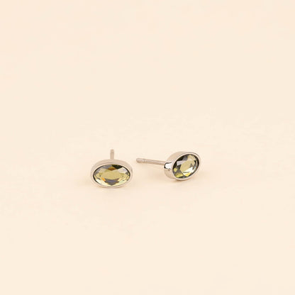 August Birthstone Stud Earrings