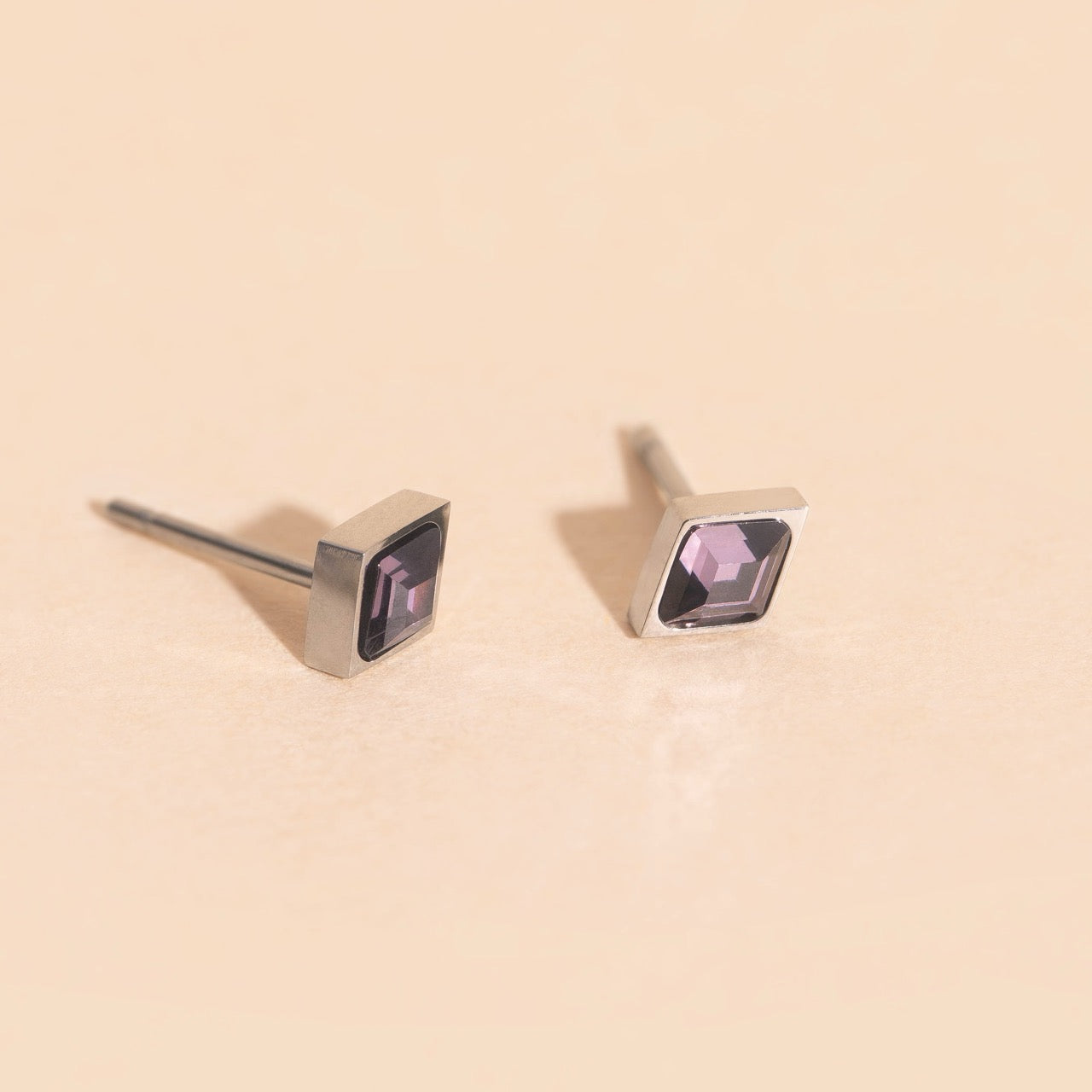 February Birthstone Stud Earrings