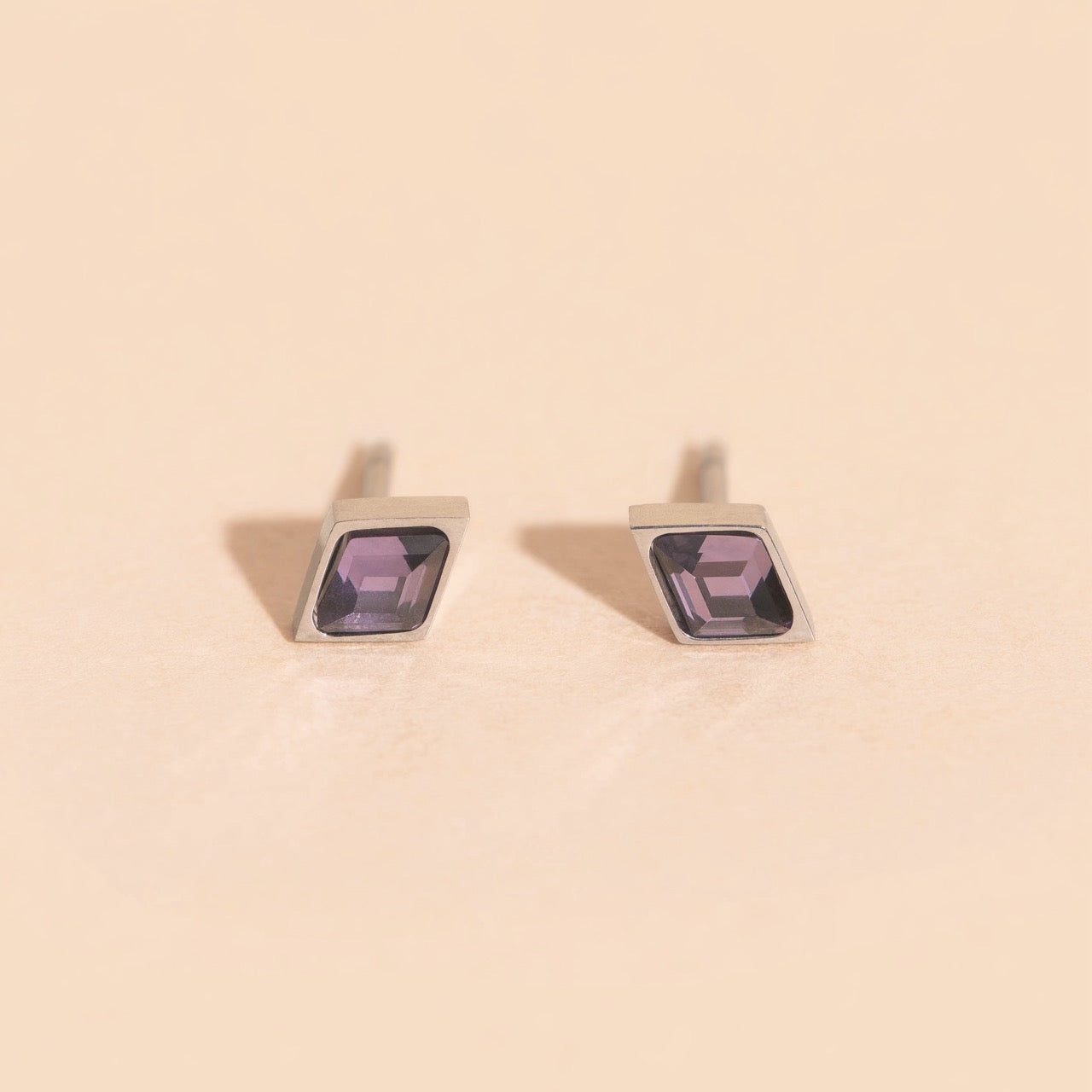 February Birthstone Stud Earrings