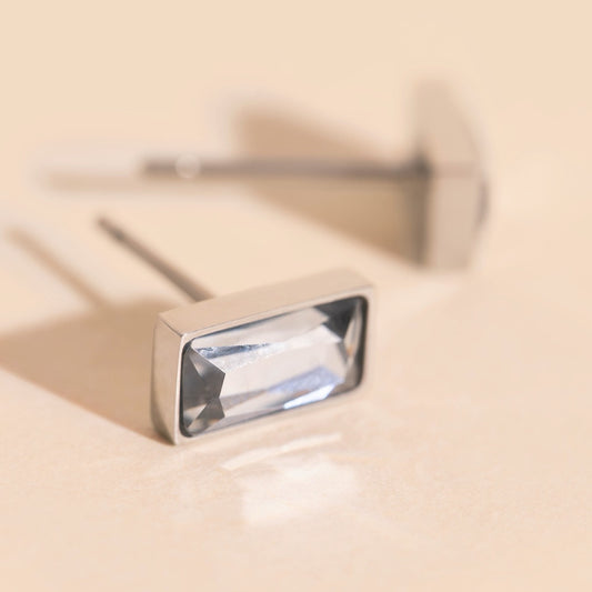 April Birthstone Stud Earrings