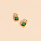 May Birthstone Huggie Hoop Charms