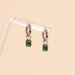 May Birthstone Huggie Hoop Charms