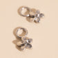 Plumeria Flower Huggie Hoop Charms
