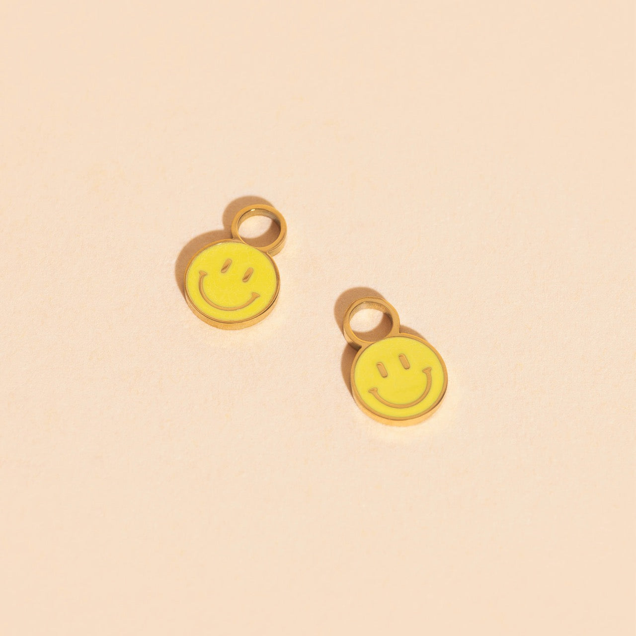 Smiley Huggie Hoop Charms