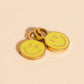 Smiley Huggie Hoop Charms