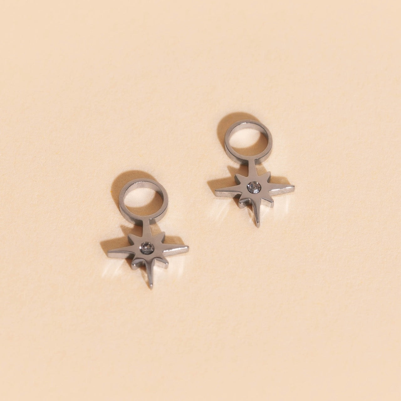 Mini Starburst Huggie Hoop Charms
