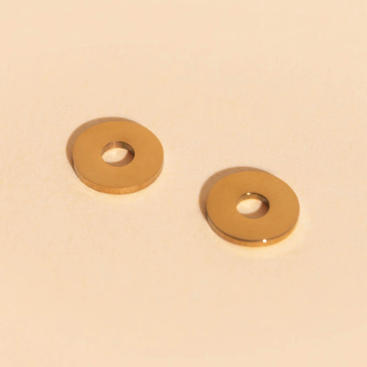 Disc Rounded Huggie Hoop Charms