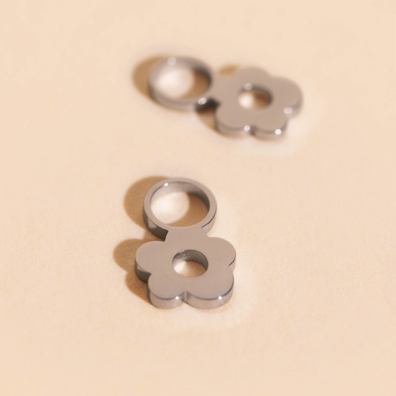 Mini Flower Huggie Hoop Charms