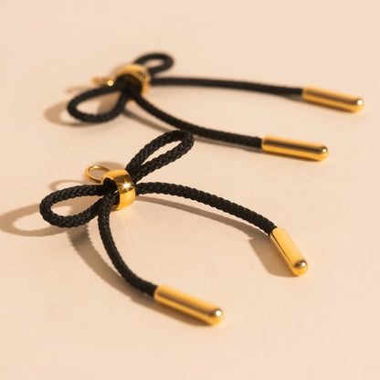 Bowtie Chunky Huggie Hoop Charms