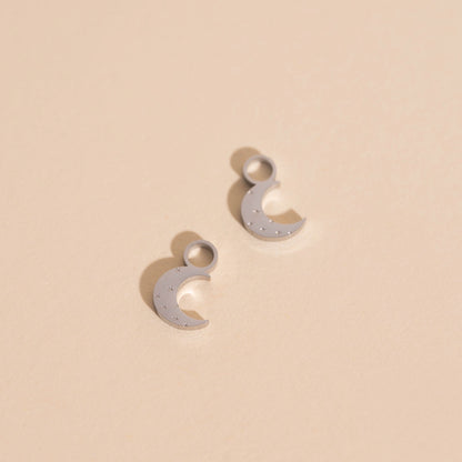 Moon Huggie Hoop Charms