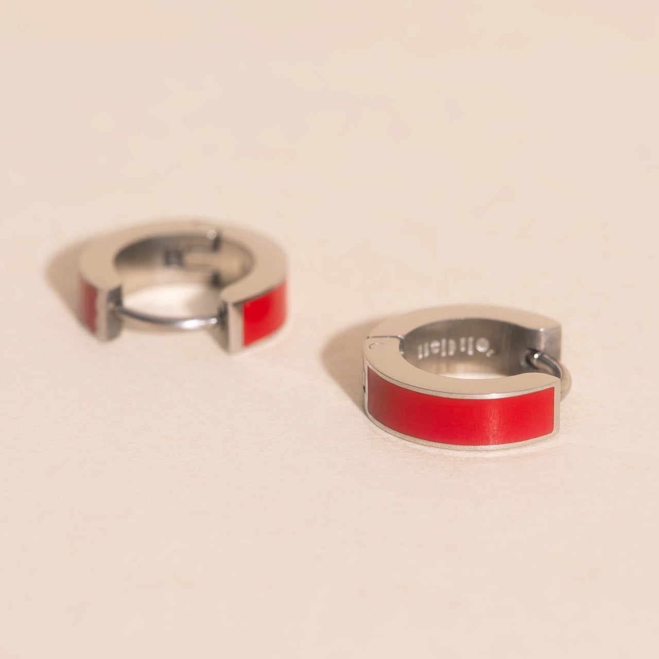 Color Chunky Huggie Hoop Earrings