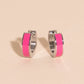 Color Chunky Huggie Hoop Earrings
