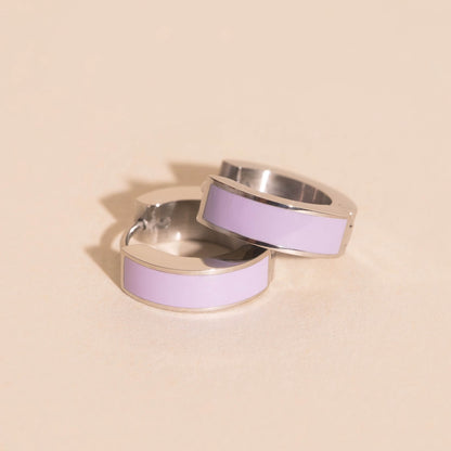 Color Chunky Huggie Hoop Earrings