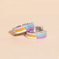Rainbow Chunky Huggie Hoop Earrings