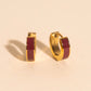 Color Chunky Huggie Hoop Earrings