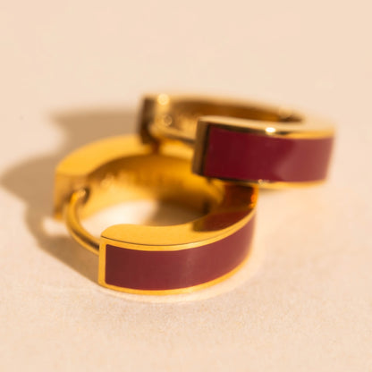 Color Chunky Huggie Hoop Earrings