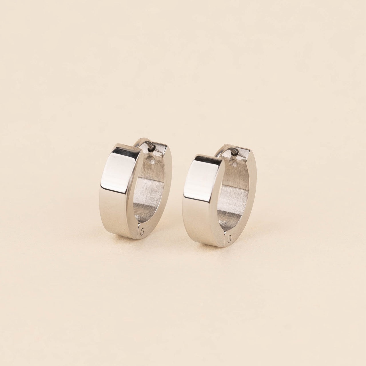 Smooth Chunky Huggie Hoop Earrings