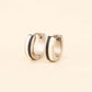 Team Spirit Striped Chunky Huggie Hoop Earrings
