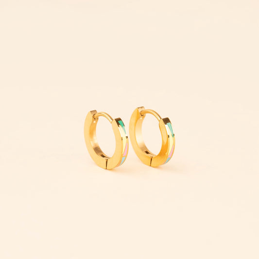 Geometric Huggie Hoop Earrings