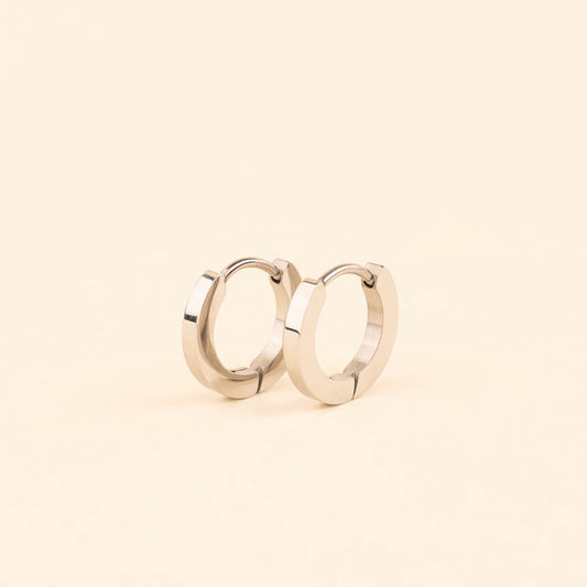 Smooth Huggie Hoop Earrings