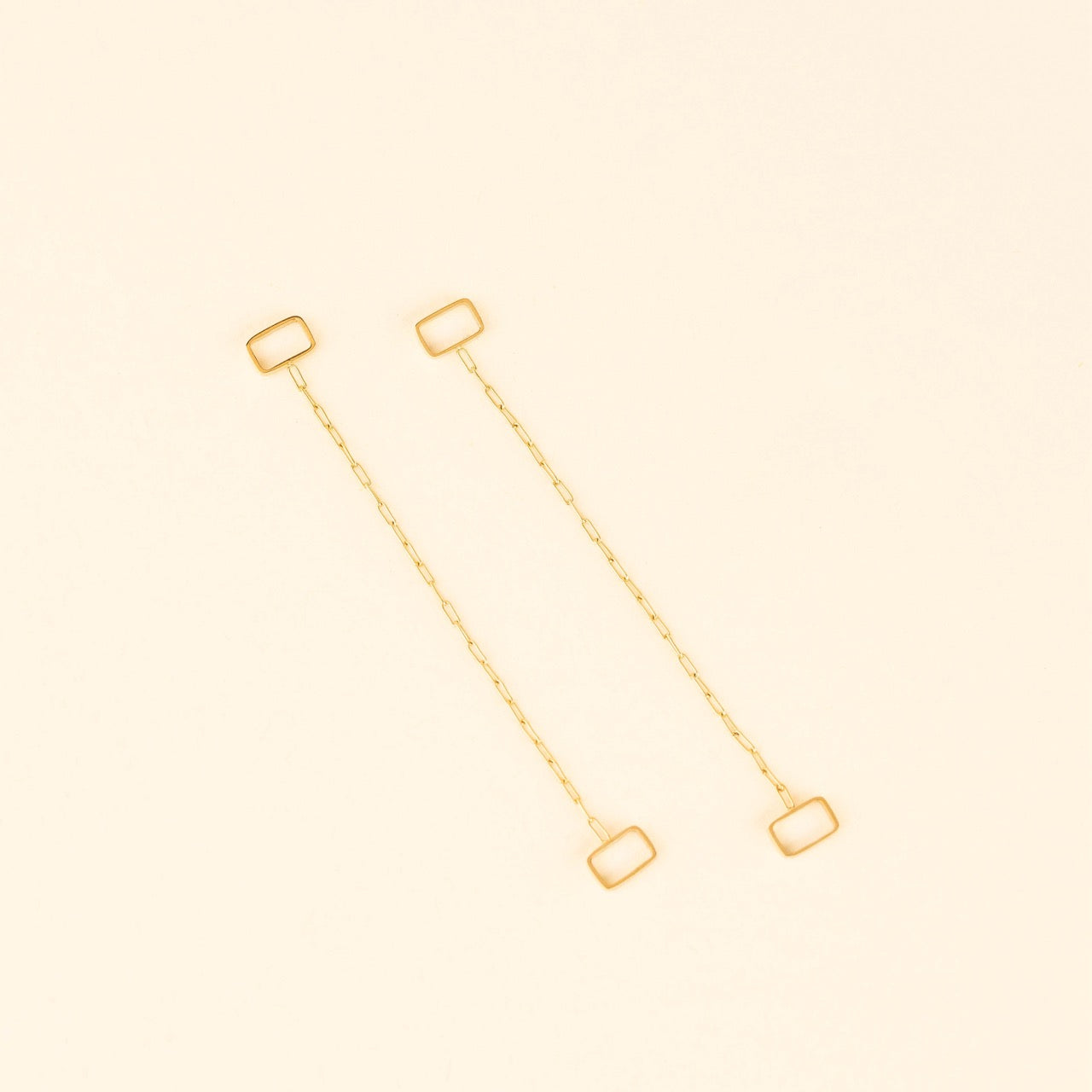 Paperclip Chain Huggie Hoop Chains