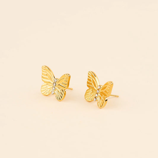 Butterfly Crystal Stud Earrings