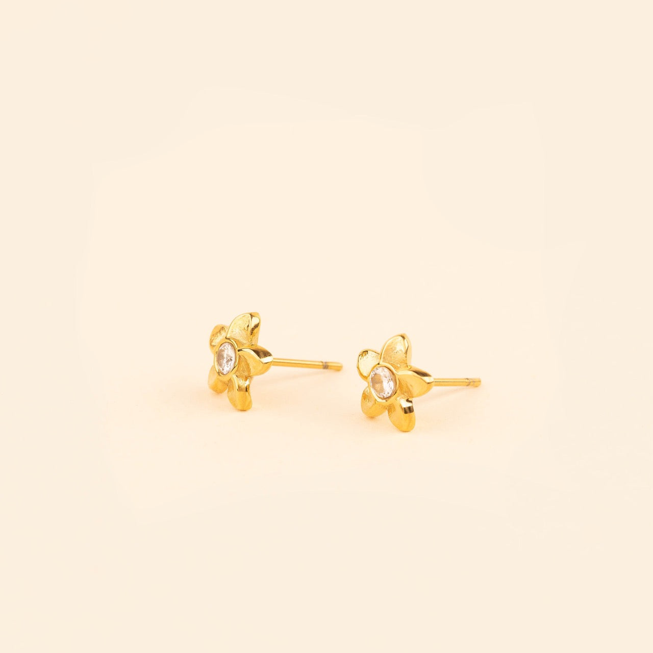 Plumeria Flower Stud Earrings