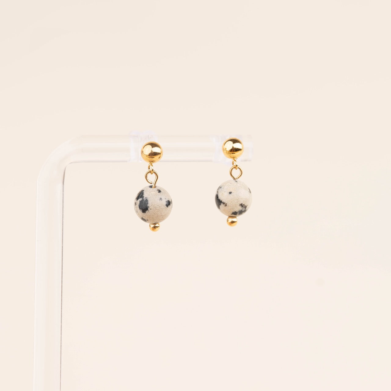 Stone Drop Stud Earrings