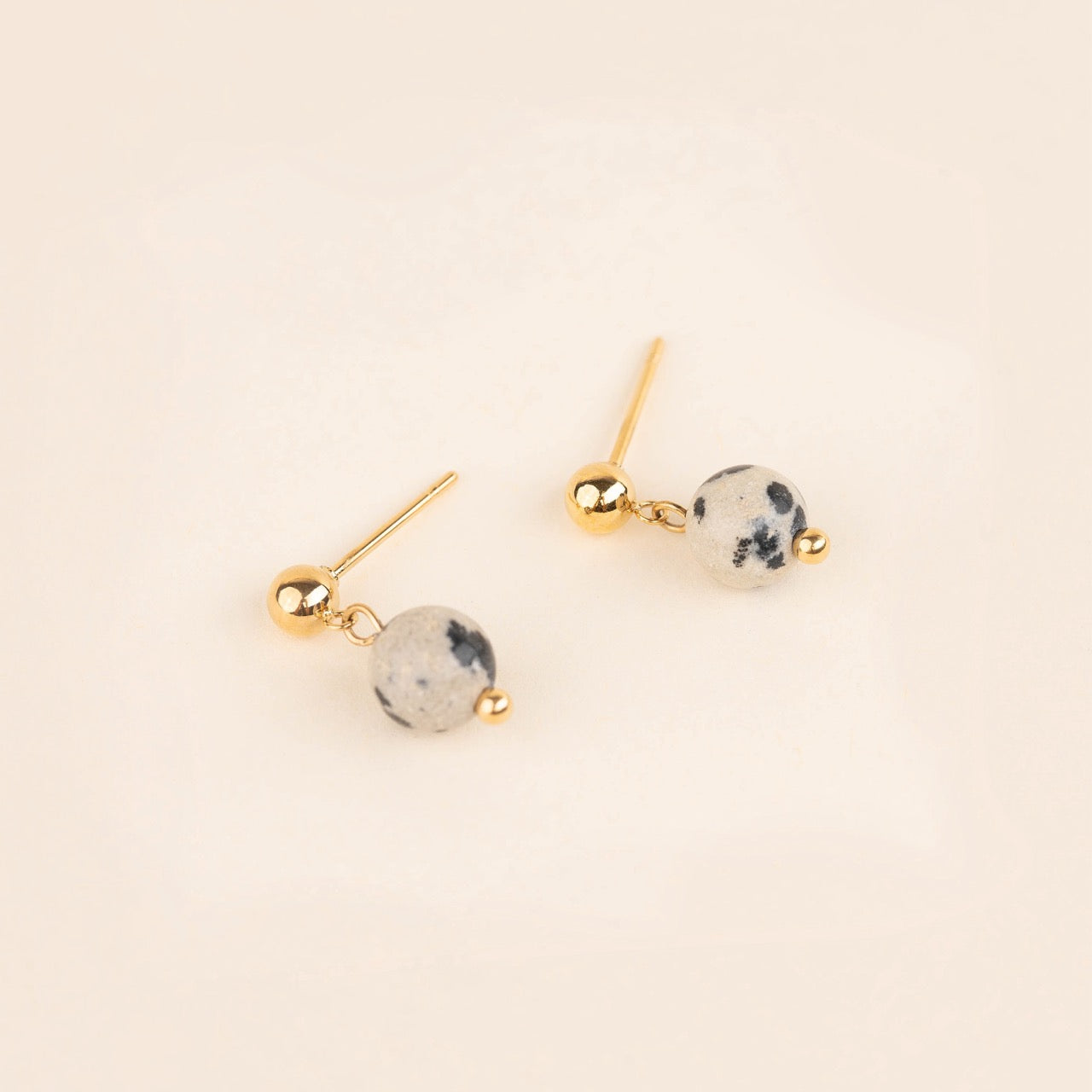 Stone Drop Stud Earrings