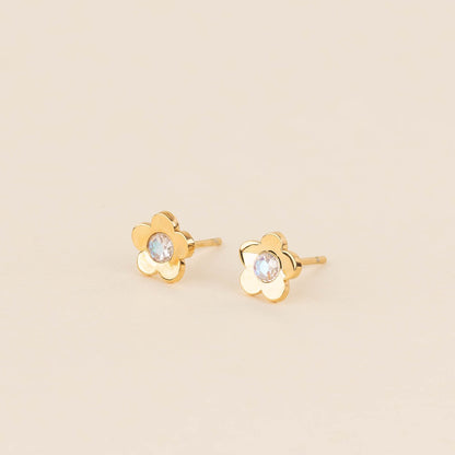 Mini Iridescent Flower Studs